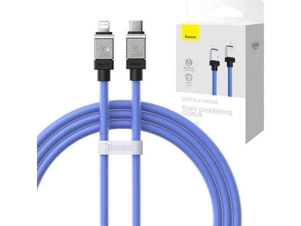 Baseus USB-C Lightning CoolPlay Series 20W pikalatauskaapeli 1m (violetti)