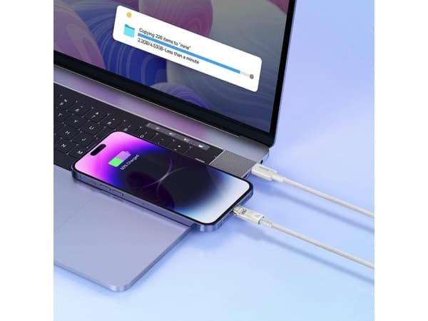 Baseus USB-C til LightningExplorer-serien hurtigladekabel 2m, 20W (hvit)