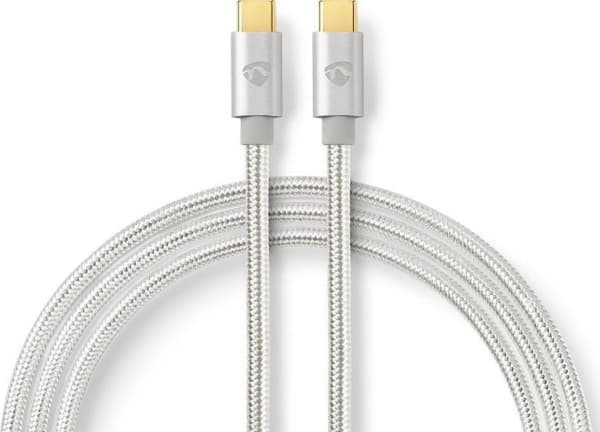 Nedis CCTB60800AL20, 2 m, USB C, USB C, USB 2.0, 0,48 Gbit/s, Silver