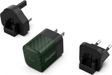 Energizer Ultimate - Multiplug EU / UK / US GaN 20W PD vegglader (grønn)