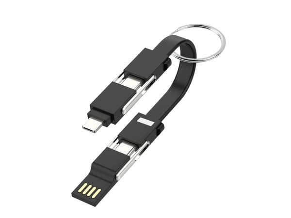 Sinox USB A+USB C-USB C+Micro+Lightning, Sort