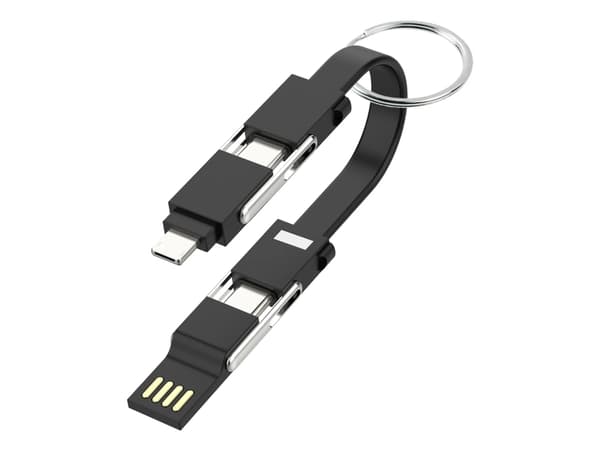 Sinox USB A+USB C-USB C+Micro+Lightning, Sort