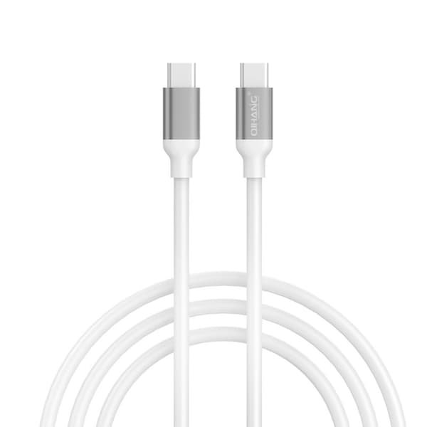 Stærkt 60W USB-C til USB-C kabel Hvid - 2 meter