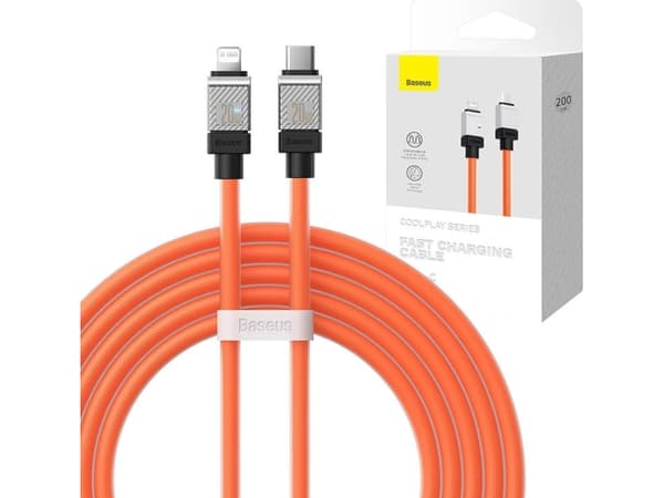 Baseus USB-C - Lightning-kabel 2 m oransje (CAKW000107)