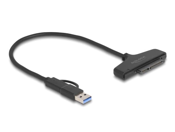 Delock USB til SATA 6 Gb/s-konverter med USB Type-C eller USB Type-A-kontakt