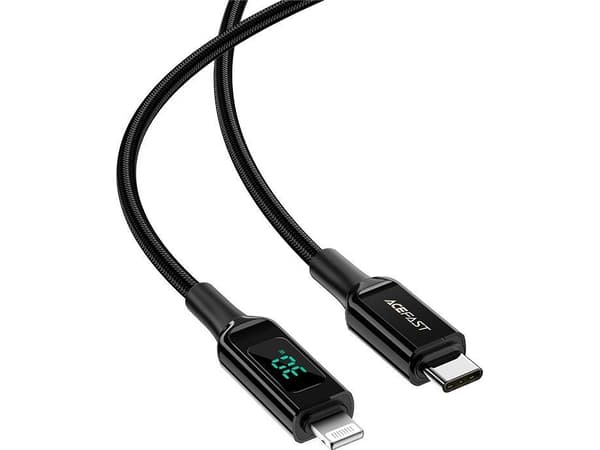 USB-kabel Acefast C6-01 MFi PD30W USB-C til Lightning 1,2 m svart (C6-01-C-L svart)