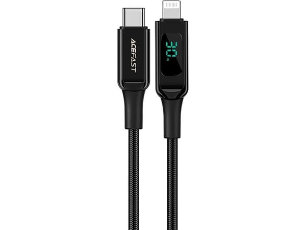 USB-kabel Acefast C6-01 MFi PD30W USB-C til Lightning 1,2 m svart (C6-01-C-L svart)