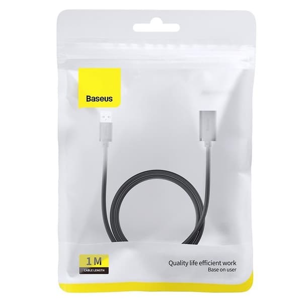 Baseus AirJoy Förlängning USB 2.0 Kabel 1.5m - Svart