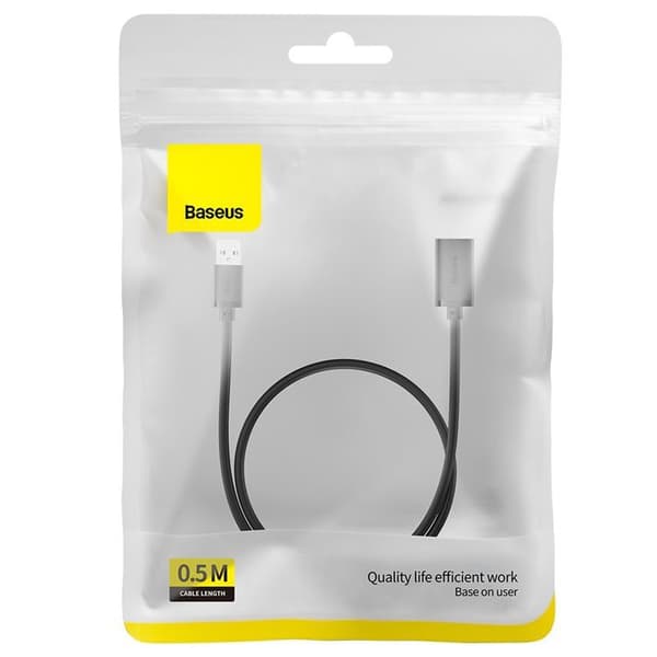 Baseus AirJoy Förlängning USB 2.0 Kabel 0.5m - Svart