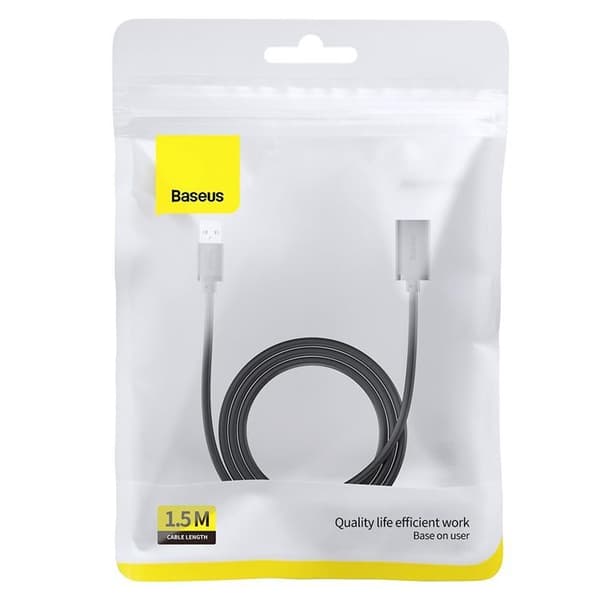 Baseus AirJoy Förlängning USB 3.0 Kabel 1.5m - Svart