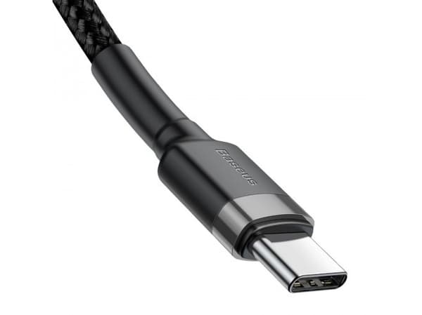 Baseus Cafule, 1 m, USB C, USB C, 0,48 Gbit/s, Svart, Grå