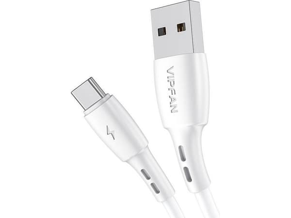 USB to USB-C cable Vipfan Racing X05, 3A, 3m (white)