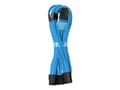 Miniatyrbilde 1 av 2: CableMod PRO ModMesh - Strømkabel - 12VHPWR (hann) til 8-pins PCIe-strøm (hunn) - 45 cm - StealthSense cable extension - lys blå