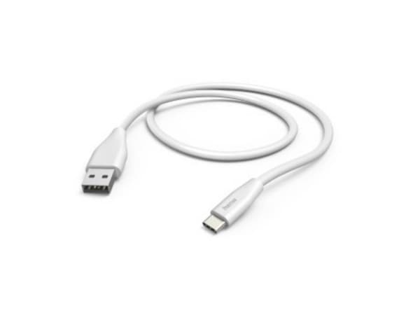 Hama 00201596, 1,5 m, USB A, USB C, USB 2.0, 480 Mbit/s, Valkoinen