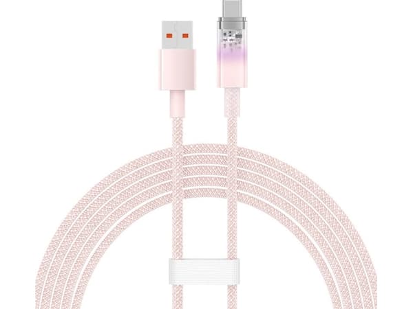 USB-kaapeli Baseus USB-A - USB-C 1 m vaaleanpunainen (CATS010504)