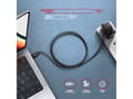 Miniatyrbilde 4 av 5: AXAGON BUCM2-CM10AB ladekabel, USB-C til USB-C 2.0, 1 m, PD 240 W 5 A, ALU - Sort (BUCM2-CM10AB)