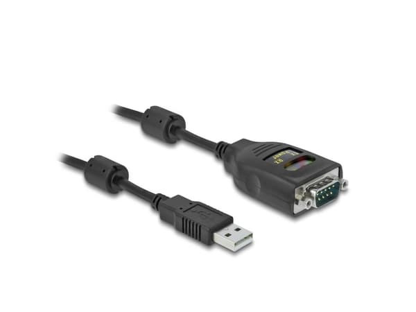 Delock - USB / seriell-kabel - USB (hann) til RS-232 (hann) - 2 m - svart