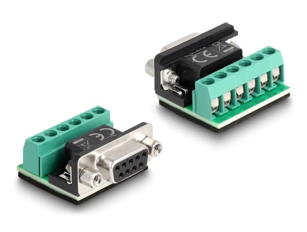 Delock - Seriell adapter - USB 2.0 - RS-422/485 x 1 - svart, gjennomsiktig