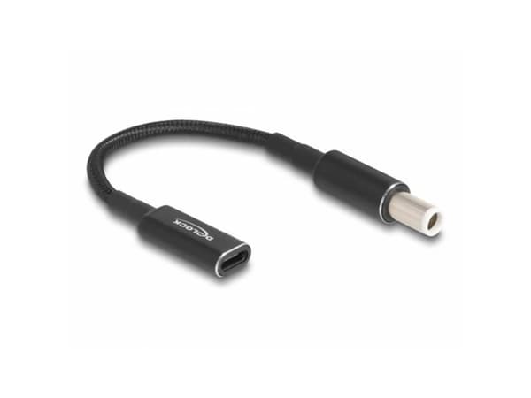 Delock - Strömadapter - 24 pin USB-C (hona) till DC-jack 7,4 x 5,0 mm (hane) - 19.5 V - 3 A - 15 cm - svart