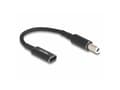 Miniatyrbild 4 av 4: Delock - Strömadapter - 24 pin USB-C (hona) till DC-jack 7,4 x 5,0 mm (hane) - 19.5 V - 3 A - 15 cm - svart