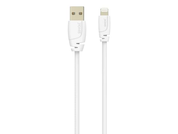 Sinox SXI02503MFI, 3 m, Lightning, USB A, Hankontakt, Hankontakt, Vit