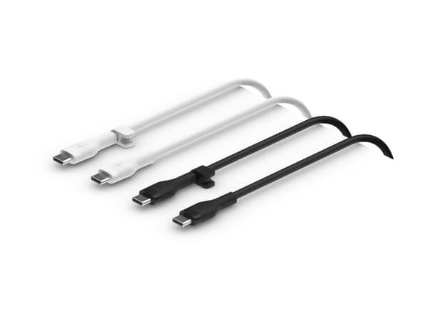 Belkin CAB009BT1MBW2PK, 1 m, USB C, USB C, svart, hvit