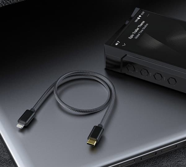 Kabel USB FiiO USB-C - Lightning 0.5 m Czarny (6953175731030)