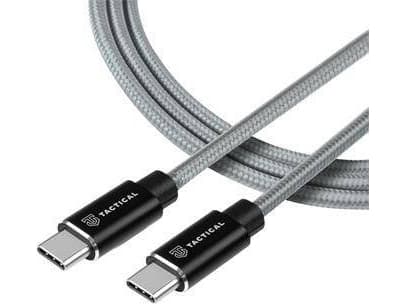Tactical Fast Rope Kevlar Cable USB-C/USB-C 100W 20V/5A 2m Grey