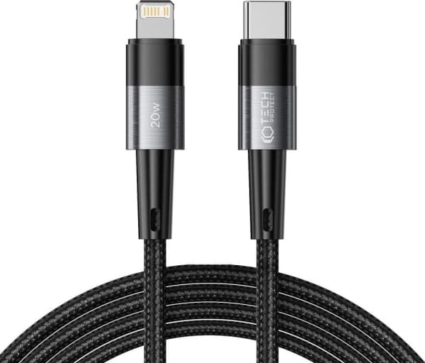 Kabel USB Tech-Protect USB-C - Lightning 2 m Czarny (THP2031)