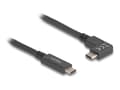 Miniatyrbilde 1 av 4: Delock - USB-kabel - 24 pin USB-C (hann) til 24 pin USB-C (hann) vinklet - USB 3.2 Gen 2 - 3 A - 1 m - USB Power Delivery (60W), 4 K 144 Hz (3840 x 2