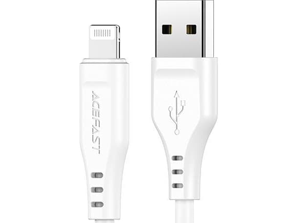 Acefast kabel MFI USB - Lightning 1,2m, 2,4A biały (C3-02 white)
