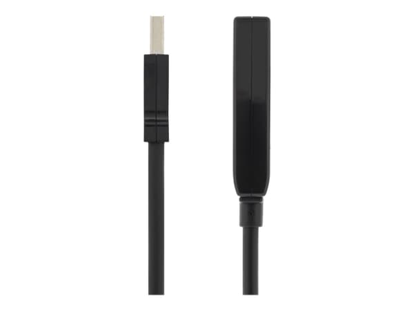 DELTACO USB2-EX10M - USB-forlengelseskabel - USB (hann) til USB (hunn) - USB 2.0 - 10 m - aktiv