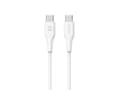 Miniatyrbild 3 av 5: eSTUFF INFINITE - USB-kabel - 24 pin USB-C (hane) rak till USB (hane) rak - USB 2.0 - 2 m - USB Power Delivery (60W), 100 % återvunnen plast - vit
