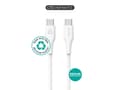 Miniatyrbild 2 av 5: eSTUFF INFINITE - USB-kabel - 24 pin USB-C (hane) rak till USB (hane) rak - USB 2.0 - 2 m - USB Power Delivery (60W), 100 % återvunnen plast - vit