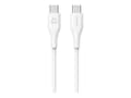 Miniatyrbild 1 av 5: eSTUFF INFINITE - USB-kabel - 24 pin USB-C (hane) rak till USB (hane) rak - USB 2.0 - 2 m - USB Power Delivery (60W), 100 % återvunnen plast - vit