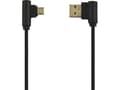 Miniatyrbild 1 av 2: Vega USB-kabel USB MICRO NYLON KABEL SVART VINKLIG PREMIUM 1M&gt