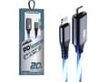 Miniatyrbilde 1 av 2: USB cable Vega USB PD CABLE IPHONE 3.1A SOMOSTEL LED BLUE 20W QUICK CHARGER QC 1M POWERLINE SMS-BY02>