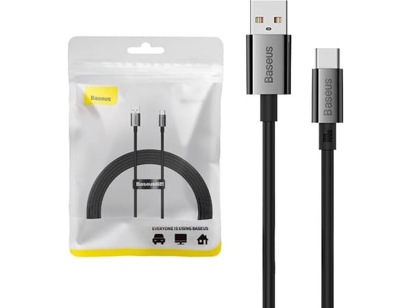 Baseus USB-A - USB-C USB-kabel 2 m Svart (P10320102114-02)