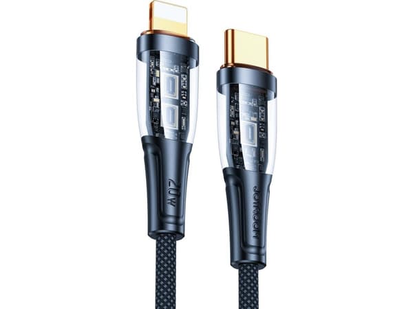 Joyroom hurtigladekabel med smartbryter USB-C - Lightning 20W 1,2m svart (S-CL020A3)