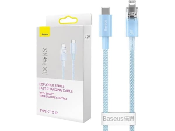 Baseus USB-C to Lightning Explorer Series 2m fast charging cable, 20W (blue)