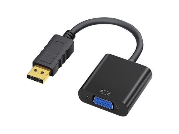 iBOX - Video adapter - DisplayPort (hann) låst til HD-15 (VGA) (hunn) skrubar - svart