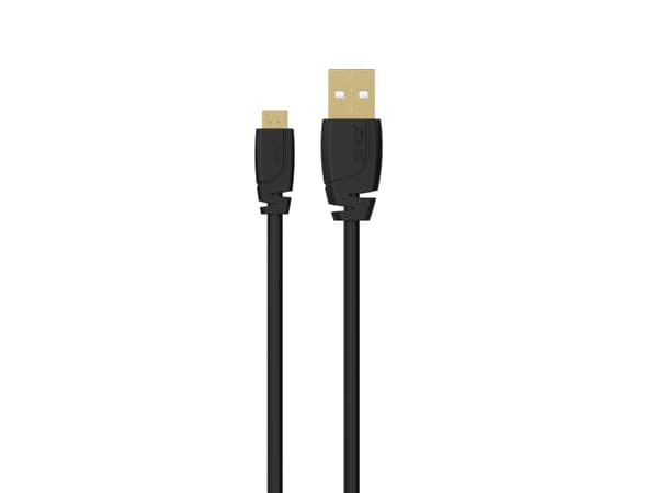 Sinox Micro USB kabel. 3m. Sort