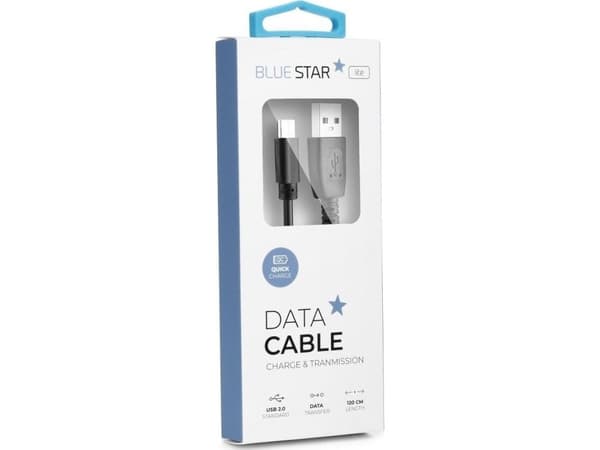 Partner Tele.com USB-A - microUSB-kabel 1,2 m Svart