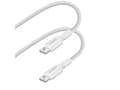Miniatyrbild 2 av 2: Puro PURO Fabric USB-kabel - Kraftig flätad USB-C till USB-C-kabel 1,2 m (vit)