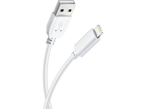 Kabel USB Partner Tele.com USB-A - Lightning 1.2 m Biały