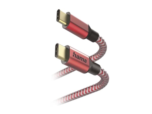 Hama Reflective, 1,5 m, USB C, USB C, USB 2.0, 0,48 Gbit/s, Rød