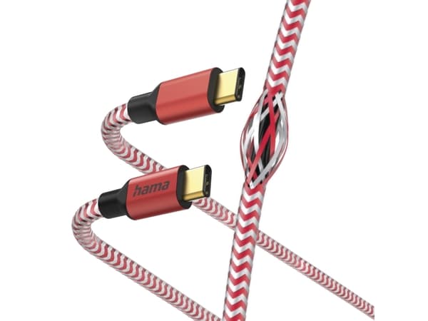 Hama Reflective, 1,5 m, USB C, USB C, USB 2.0, 0,48 Gbit/s, Rød