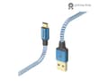 Miniatyrbild 1 av 5: Hama Reflective, 1,5 m, USB A, USB C, USB 2.0, 0,48 Gbit/s, Blå
