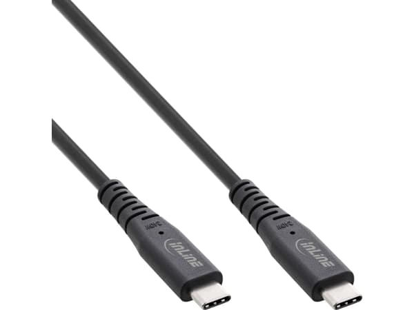 InLine 35906I, 0,5 m, USB C, USB C, USB4 Gen 3x2, 40 Gbit/s, Svart