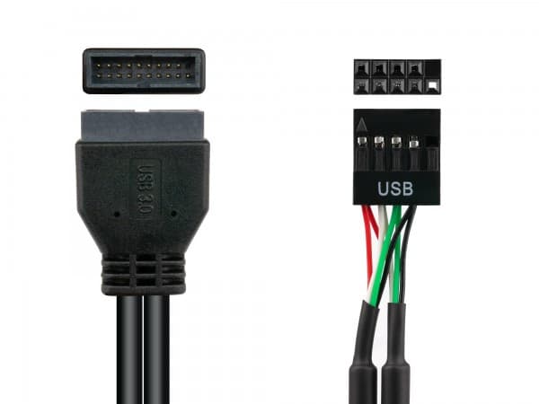 Alcasa 5021-PST4, 0,6 m, USB 2.0, 480 Mbit/s, Sort